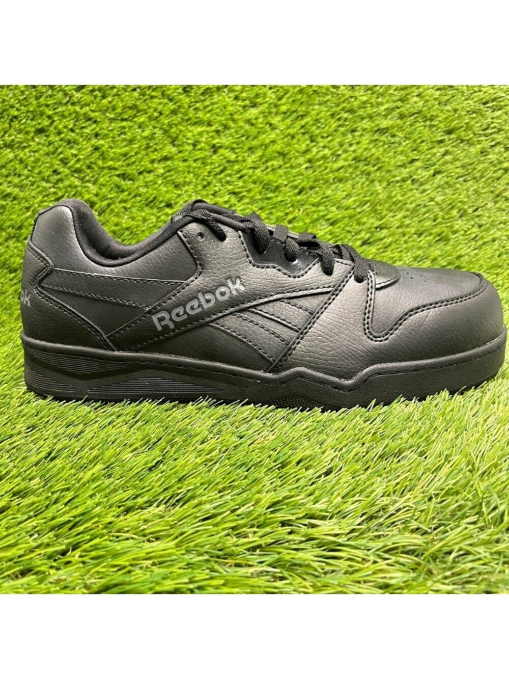 Reebok BB4500 Low Mens Size 8.5W Black Leather Composite Toe Safety Work Shoes